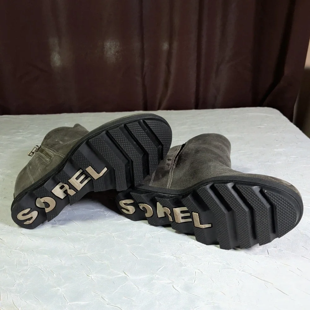 Sorel Womens Joan of Arctic II Wedge Boots Womens Size 7.5 Waterproof Gray Boho